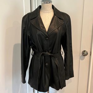 Vintage Italian hand made leather jacket.